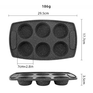 Moule à gâteau rond en silicone à 6 cavités, résistant à la chaleur, pour la cuisson à la maison, cuisine, bricolage - Product Image 3