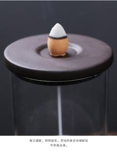 Bruciatore di <span class=keywords><strong>Incenso</strong></span> in Ceramica Artigianale <span class=keywords><strong>a</strong></span> <span class=keywords><strong>Cascata</strong></span> Antivento con Teschio, Decorazione per Casa del Tè, Fontana di <span class=keywords><strong>Incenso</strong></span> in Ceramica - Product Image 4