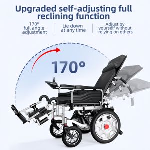 Silla de ruedas eléctrica institucional de servicio pesado con ruedas y frenos de aleación mejorados - Product Image 2