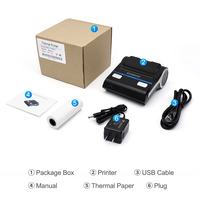 Petite imprimante thermique sans fil 80mm Mini Blue Tooth Portable Code à barres reçu Pos imprimante d'étiquettes thermiques GT-P805