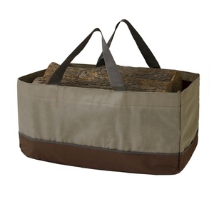 Free Sample Waxed canvas <b>log</b> <b>carrier</b> tote <b>bag</b>, durable wood tote <b>bag</b>, and factory fireplace <b>carrier</b> - Product Image 5