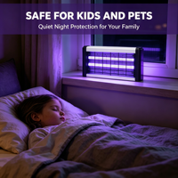 Piège à insectes LED UV d'intérieur JZ, en ABS, écologique, anti-moustiques et anti-mouches, électrique et rechargeable