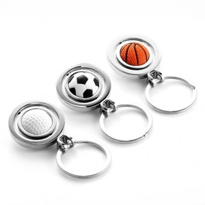 Juego de Llaveros Deportivos de Moda 2026 - Fútbol, Baloncesto, Bádminton, Tenis, Bolos, <span class=keywords><strong>Ping</strong></span> <span class=keywords><strong>Pong</strong></span>, Llavero Metálico con Logotipo Personalizado - Product Image 1