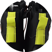 Chaussures de sauvetage de sécurité de pompier en cuir de vachette grain confortable avec garnitures haute visibilité pour la lutte contre les incendies structurels et forestiers