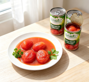 Pasta de Tomate Pelado en Lata, Vegetales Enlatados con Sabor Dulce Halal de la Mejor Calidad, Tambor a Granel, Marca OASIC/OEM - Product Image 1