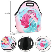 Fourniture directe d'usine Portable néoprène Bento sac dessin animé matériel de plongée isolé employé de bureau boîte à lunch portable pour l'extérieur