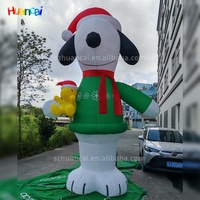 Snoopy gonflable géant personnalisé, personnage de dessin animé gonflable, mascotte gonflable de Noël pour la publicité en plein air