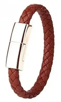 Bracelet en cuir tressé de vente chaude câble chargeur de données Bracelet Bracelet de câble pour Android pour Type C