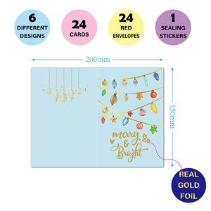 Combo de Tarjetas de Felicitación de <span class=keywords><strong>Cumpleaños</strong></span> Personalizadas, Tarjetas de <span class=keywords><strong>Cumpleaños</strong></span> Divertidas, Tarjetas de Regalo de Navidad con Sobre y Pegatinas para Regalos - Product Image 1
