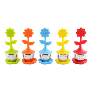 Infuseur de thé en Silicone, tournesol, qualité alimentaire, fil en acier inoxydable, <span class=keywords><strong>filtre</strong></span> à thé - Product Image 2