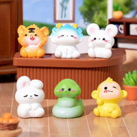 Harsen miniatuur Chinese dierenriem figuurtjes set van 12 dieren Rat Os Tijger Konijn bureau decoratie promotie cadeau