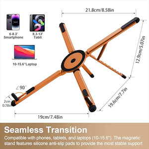Universal portable foldable aluminum laptop <b>stand</b> quality magnetic phone holder multi function tablet <b>PC</b> bracket support - Product Image 2