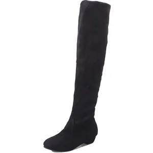 Botas de Montaria para Mulheres com Panturrilha Larga, Botas de Inverno Altas e Planas - Product Image 1