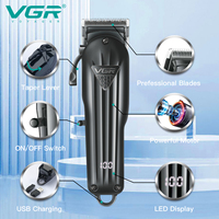 VGR V-282 Tondeuse Professionnelle à Cheveux Électrique Sans Fil, Rechargeable USB, pour Barbiers et Salons, Meilleure Vente pour Hommes