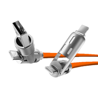 Cable de Datos Multifunción USB-A a Tipo C 4 en 1, Precio Económico, Alta Calidad, PD 240W 12A, Carga Rápida de Silicona