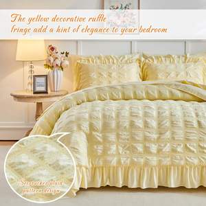 <span class=keywords><strong>Copripiumino</strong></span> Seersucker in poliestere <span class=keywords><strong>copripiumino</strong></span> giallo Custom <span class=keywords><strong>copripiumino</strong></span> per ragazze <span class=keywords><strong>copripiumino</strong></span> per letto <span class=keywords><strong>singolo</strong></span> - Product Image 3