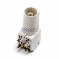 Conector RF Macho Fakra, Código B, Montaje en PCB con Orificio Pasante para Antena de Radio de Coche