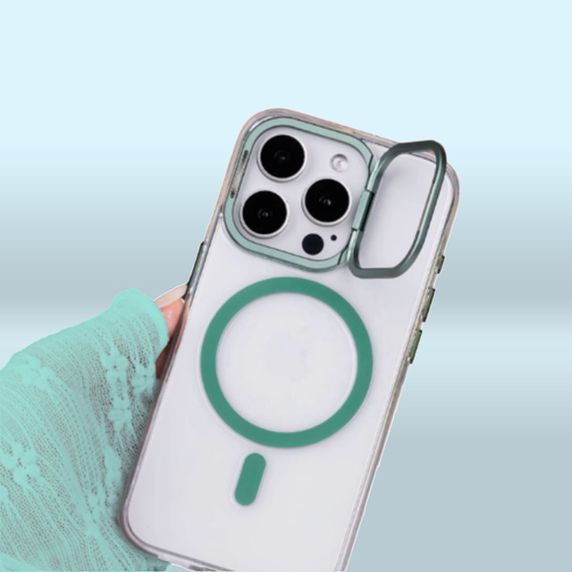 Lens Protector Premium Protective Cover Magnetic Phone Case with Lens Bracket Compatible for IP 16/15