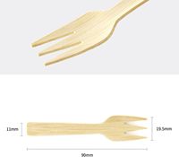 100% bio bambou Mini couverts jetables ensemble compostable biodégradable cuillère fourchette pour barbecue pique-nique Camping fête papier alimentaire