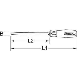 KS TOOLS Grattoir creux triangulaire, 320mm - Product Image 2
