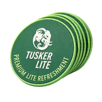 Cadeaux promotionnels personnalisés avec logo, objets publicitaires ronds, supports marketing, sous-verres en PVC, couleur et taille personnalisées