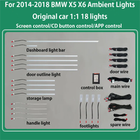 Nouvelle lumière d'ambiance conversion automatique voiture porte intérieure lumière ambiante éclairage décoratif pour BMW X5 X6 F15 F16 2014-2018