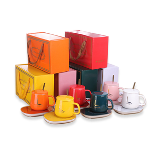 Offre Spéciale 55 degrés centigrades automatique thermostatique tasse à café en céramique USB chauffé 375 ml marque tasse en céramique lait tasses - Product Image 2