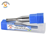 Warrior TCT carbure fraise en bout droite CNC mèches de toupie à bois avec matériau HSS à double bord revêtement OEM personnalisé en étain et Aitin