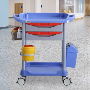 2024 Most Popular New Design ABS Good Quality Hospital Furniture Hospital Trolley Clinic Cart Drug Delivery Cart