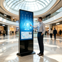 43 49 55 65 Zoll Freistehender Vertikaler LCD Digital Signage Touchscreen-Kiosk Android Windows CMS Werbe-Totem