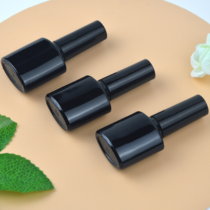 Logo personnalisé de luxe bouteille vide de vernis à ongles carré noir ongles UV 8ml emballage de bouteille en verre de vernis gel avec brosse - Product Image 6