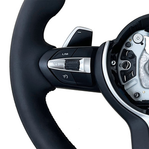 Volant en cuir personnalisé avec changement de couleur et palettes de changement de vitesse, adapté aux BMW F10 F30 Série 3 Série 5 ZC-M328-3-Y - Product Image 3