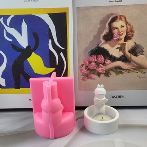 แม่พิมพ์ซิลิโคนกบเชิงเทียนทำจากเรซิ่นแฮนด์เมดชุดเครื่องมือสำหรับอบเค้ก W0044ทำมือแม่พิมพ์ซิลิโคนกบนำกลับมาใช้ใหม่ได้เป็นมิตรกับสิ่งแวดล้อม - Product Image 4