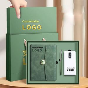 Coffret Cadeau d'Entreprise en Cuir PU Rigide 2026 avec Carnet, Stylo et Batterie Externe 20000mAh - Product Image 1