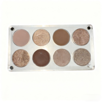 Palette acrylique transparente 8 couleurs mat miroitant maquillage des yeux Palette de fard à paupières maquillage quotidien Look neutre fard à paupières nu longue durée