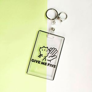 Cute Positive Quote Acrylic Keychains Clear Card Holder <b>Key</b> <b>Rings</b> Fashion Bag Charms Cheerful Accessories for Gifts - Product Image 6