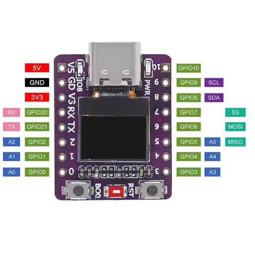 ESP32-C3 Development Board With 0.42 Inch OLED Module Ceramic Antenna Wifi ESP32 Supermini Development Board