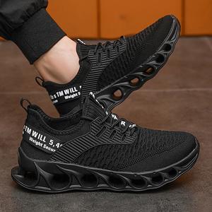 Chaussures de couple de loisirs à tissage volant transfrontalier grande taille 36-46 logo personnalisable chaussures de course décontractées et à la mode - Product Image 3