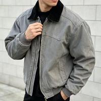 Veste de travail d'automne à fermeture éclair Detroit Worker pour hommes Detroit Worker Zipper