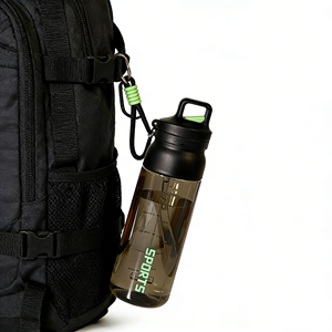 Bouteille d'eau en plastique transparente à large ouverture personnalisable 2026, style sportif, légère, avec bouchon <span class=keywords><strong>pour</strong></span> étudiants et salle de sport - Product Image 3