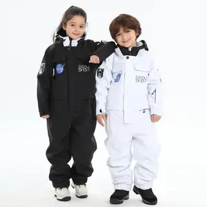 定制一体式儿童滑雪服男童女童保暖防水雪服户外运动儿童整体滑雪服