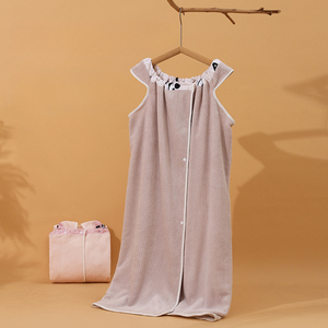 <span class=keywords><strong>Serviette</strong></span> portable, jupe <span class=keywords><strong>de</strong></span> bain, enveloppe, poitrine, style peignoir, polaire corail pour femmes, salon <span class=keywords><strong>de</strong></span> beauté - Product Image 3
