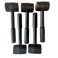 Mini marteau en caoutchouc, petit marteau souple de 6 pouces pour l'artisanat et la bijouterie, tête en caoutchouc noir durable pour l'assemblage de meubles