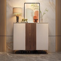 Armoire élégante à 4 portes en chêne massif, fabriquée à la main, moderne, durable, base en métal, meubles de maison, montage facile, chambre à coucher, hôtel, salle à manger