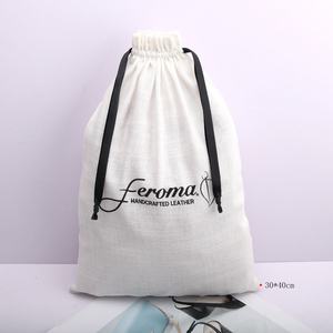 เป็นมิตรกับสิ่งแวดล้อม 100% ผ้าลินินฝุ่นกระเป๋าสําหรับโปรโมชั่นอาหารผลไม้ของขวัญโลโก้ที่กําหนดเองนํามาใช้ใหม่ผ้าฝ้าย Drawstring ถุงช้อปปิ้ง - Product Image 3