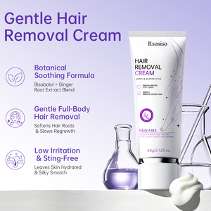 Crème <span class=keywords><strong>D</strong></span>épilatoire Douce Marque Blanche Faible Irritation Sans Sensation de Brûlure Épilateur Corporel Jambes Aisselles Peaux Sensibles - Product Image 3