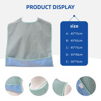 Bavoir adulte sans manches, réutilisable, imperméable, à mailles larges, lavable, protection vestimentaire, sans récupérateur de miettes, vente en gros