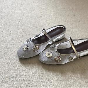 Zapatillas de Ballet Francesas con Lentejuelas y Flores, de Boca Baja, con Suela de Goma, Parte Superior de Cuero Genuino, Impermeables, Casuales para Mujer - Product Image 6