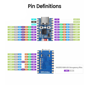 บอร์ด WiFi6ขนาดเล็ก ESP32 BT แผงวงจรสื่อสารสองโหมด ESP32-C6-Zero แฟลช ESP32-C6FH8 4MB สำหรับ aiot - Product Image 6