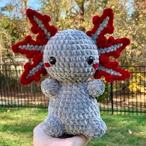 Juguetes de axolote de ganchillo multicolor en oferta, con ojos de seguridad y algodón suave, juguetes de axolote hechos <span class=keywords><strong>a</strong></span> mano para niños - Product Image 5